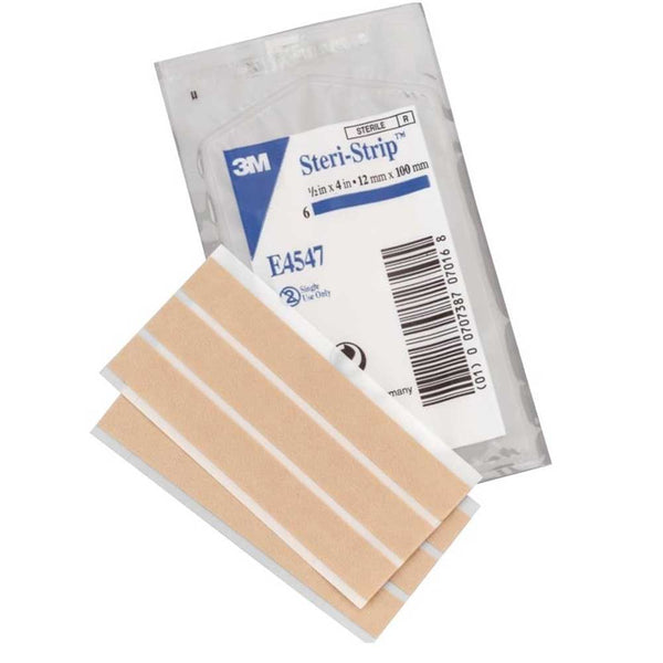3M Steri-Strip, R1547, Chiusure Elastiche In Pelle, 1/2" X 4" - 5 Confezioni Da 6 Buste (30 Strisce - Foto 2