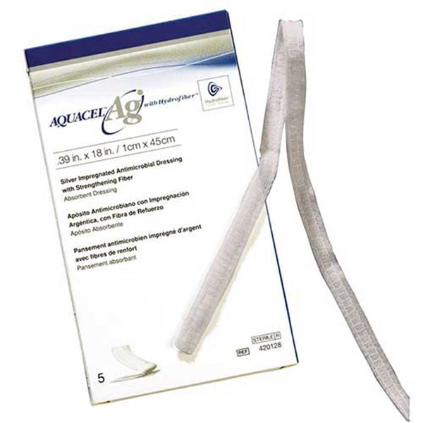 Aquacel Ag 403771 Hydrofiber Wound Dressing with Ionic Silver, Box of
