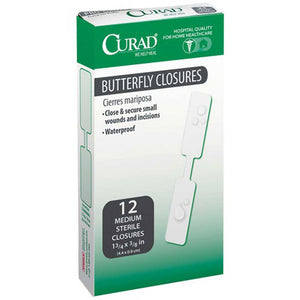 Medline Curad CUR47442RB Adhesive Bandage, Butterfly Closure. 1 each
