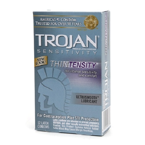 Trojan 92673 Thintensity Ultra Smooth Lubricated Condom Box of 12 - FSA  Market