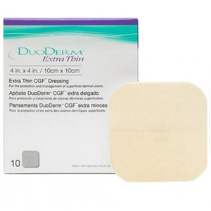 DuoDerm CGF Hydrocolloid Extra Thin Square Dressing - 4" x 4", Box of 10