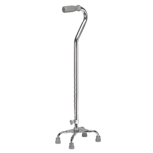 Drive Medical Quad Cane - Small Base, Chrome, 30 - 39" H, 1 Cane