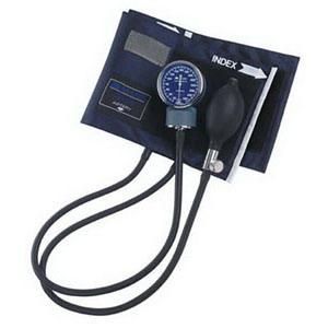 Adult Signature 01-100-016 Aneroid Sphygmomanometers with Blue Nylon Cuff 1 each