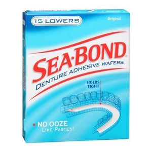 Sea-Bond 1652759 Denture Adhesive Wafers, Box of 15 Wafers