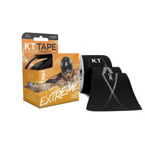KT Tape 9020130 KT Pro Extreme Elastic Sports Tape Extra Strength Adhesive 4" x 4" Black, BX/20