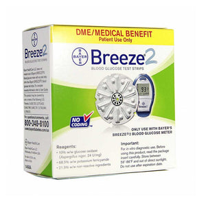 Breeze 2 1468 Blood Glucose Test Strip Disc, Box of 50