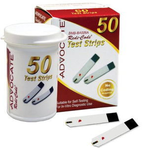 Redi-code Plus 002 Blood Glucose Test Strip Box of 50