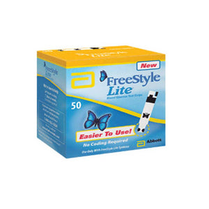 FreeStyle Lite 70822 Blood Glucose Test Strip with Patented ZipWik Tabs Box of 50