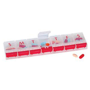 Apothecary 67571 7-day Push Button Pill Reminder, 1 Each