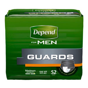 Depend 13792 Bladder Control Pad Guards for Men, Case of 104