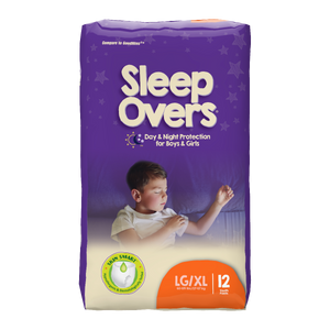 SleepOvers Large/X-Large, 65 - 125 lbs, 4 Packs of 12 (48 Total)