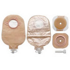 New Image 2-Piece Urostomy Pouch Kit - 1-3/4" Stoma Opening, 2-1/4" Flange, Ultra Clear, Sterile, Box of 5