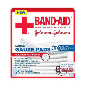 Band-Aid 111612800 First Aid Gauze Pads Box of 25