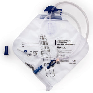 McKesson Urinary Drain Bag with Anti-Reflux Valve, 2000 mL