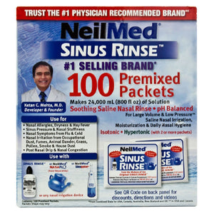 Neilmed Sinus Rinse Nasal Rinse Refill Kit Box of 100