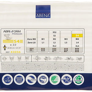 Abri-Form Premium Adult Incontinent Briefs - S, 24" - 34", Bag of 22, Tab Closure, Disposable, Heavy Absorbency