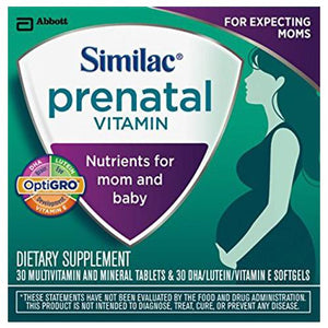 Similac 62427 Prenatal Multivitamin, 1 Bottle of 30 Tablets