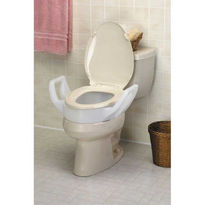Maddak F725753310 Elevated Toilet Seat with Arms, 1 Each