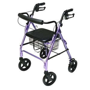 Lumex Walkabout Lite Four-Wheel Rollator - Lavender, 6" Wheels