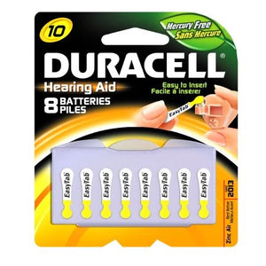 Duracell Zinc Air Battery 10 Cell 1.4V Disposable Pack of 8