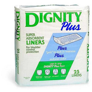Dignity Extra Incontinence Disposable Absorbent Liner, Pack of 25