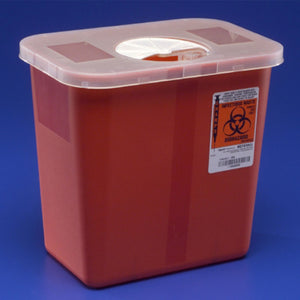 SharpSafety Multi-purpose Sharps Container - 7 1/2" x 15 1/2" x 11", 8 Gallon