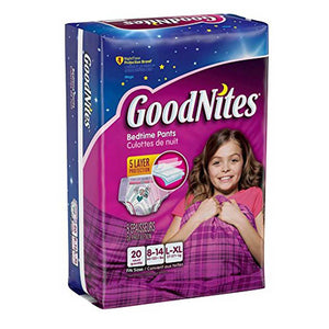 Goodnites 30714 Youth Pants for Girls Large/X-Large Pack of 20