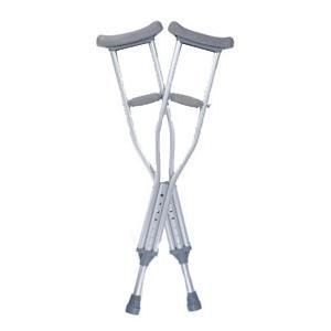 Guardian Quick-Fit Child Adjustable Auxiliary Crutches, 31-1/2" - 37-1/2" (Adjustment Range), 3'9" - 4'7" (Adjustable User Height), Pair of 2