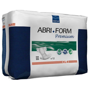 Abri-Form Premium Adult Incontinent Briefs - XL, 43" - 67", 12 Count, Tab Closure Disposable Heavy Absorbency