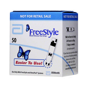 FreeStyle 120500 Blood Glucose Test Strip Box of 50