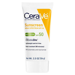 CeraVe 923-284 Sunscreen for Face SPF 50. 1 count