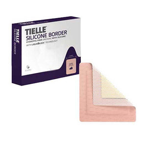 TIELLE Essential TLEB0707U Border Adhesive Foam Dressing, Box of 10