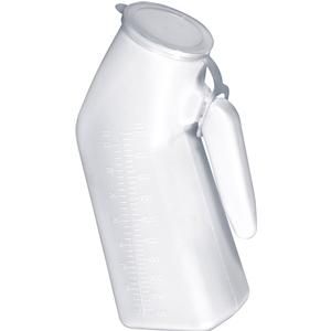 Drive Medical Male White Urinal with Cap