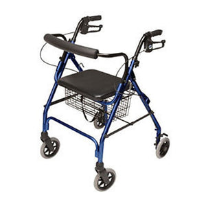 Lumex 4 Wheel Rollator Walkabout Lite Royal Blue Lightweight Aluminum EA/1