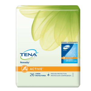 TENA Serenity Active 56300 Bladder Control Pad 8 Inch Length Light Absorbency Polymer Female Disposable Pack of 26