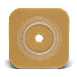 Natura Durahesive Skin Barrier with Cut-to-Fit Opening - Up to 1-1/4" Cut-to-Fit, 1-3/4" Flange, 4" x 4", Box of 10