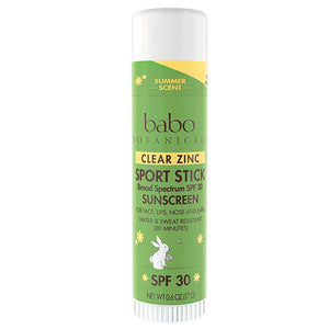 Babo Botanicals Clear Zinc Sport Stick SPF 30, 0.6 oz
