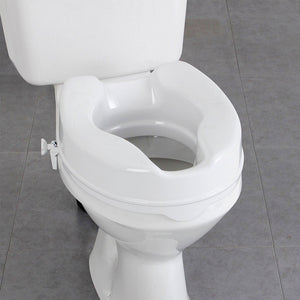 Sammons Preston Inc Savanah AA2112 Raised Toilet Seat 2" High at Front, Overall: 13-3/4" W x 15-1/4" L, Bracket Adjustment 12" to 15", Weight Capacity 420 lb. 1 each