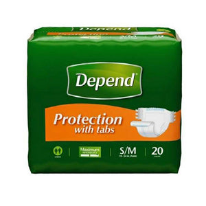 Depend 35456 Adult Incontinent Briefs, Pack of 20